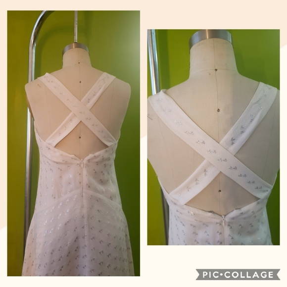 Club Monaco Metallic Silk Blend Seanell Dress - Picture 4 of 7